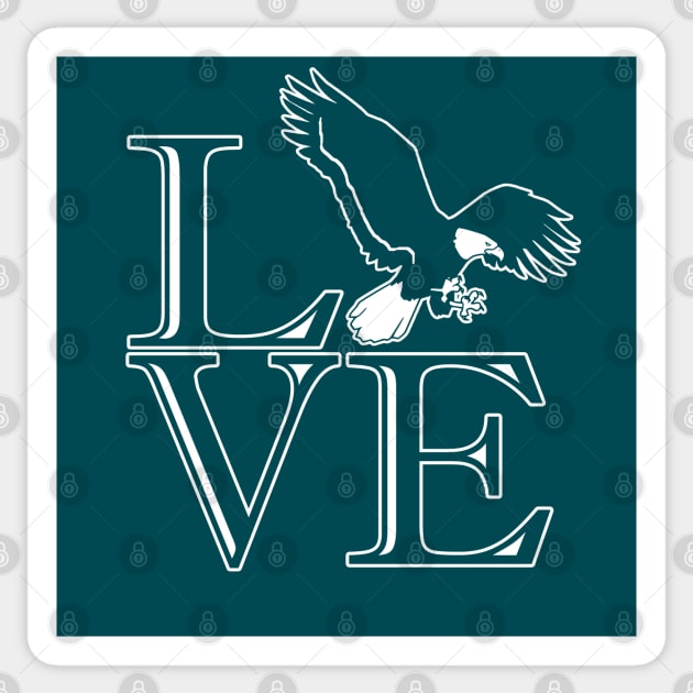 LOVE EAGLES Fly Eagles Fly Bird Watching Sticker by TeeCreations